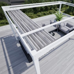 QEEQ.IT - Pergola Bianca Retrattile