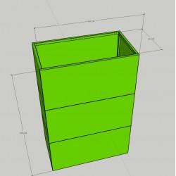 NOVIA Fioriere in Acciaio 80x44x120H