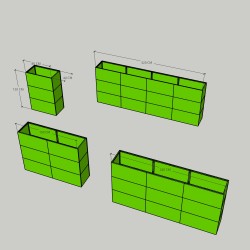 NOVIA Fioriere in Acciaio 80x44x120H