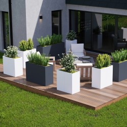 NOVIA Fioriere in Acciaio 40x44x80H