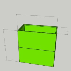 NOVIA Fioriere in Acciaio 80x44x80H