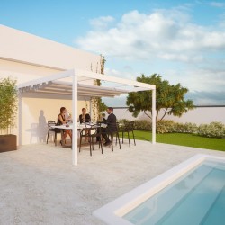 QEEQ.IT - Pergola Beatrice Retractable an der Wand