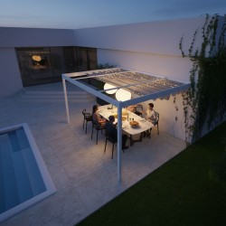 QEEQ.IT - Pergola Beatrice Retractable Wall-Leaning