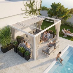 QEEQ.IT - Pergola Beatrice Retrátil na Parede