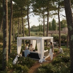 QEEQ.IT - Pergola Bianca Retrattile