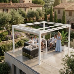 QEEQ.IT - Pergola Bianca Retráctil