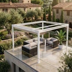 QEEQ.IT - Pergola Bianca Retrattile