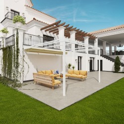 QEEQ.IT - Pergola Bianca Retrátil na Parede